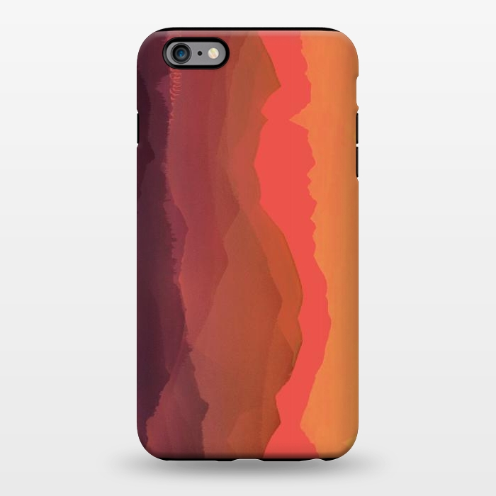 iPhone 6/6s plus StrongFit Sunset mountain landscape - abstract nature lines by Oana 