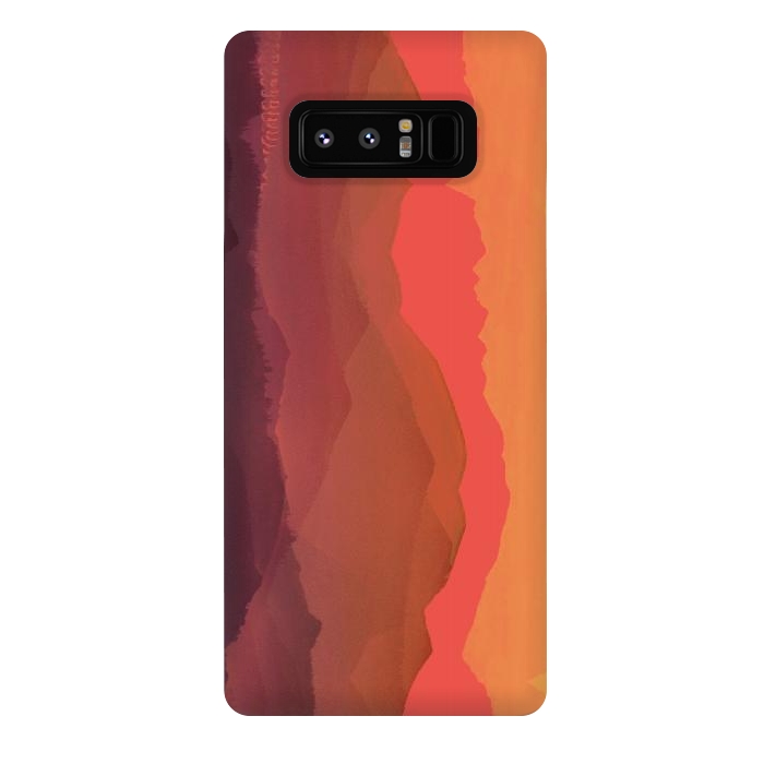 Galaxy Note 8 StrongFit Sunset mountain landscape - abstract nature lines by Oana 