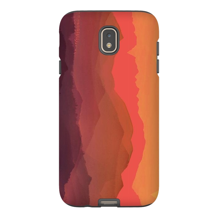 Galaxy J7 StrongFit Sunset mountain landscape - abstract nature lines by Oana 