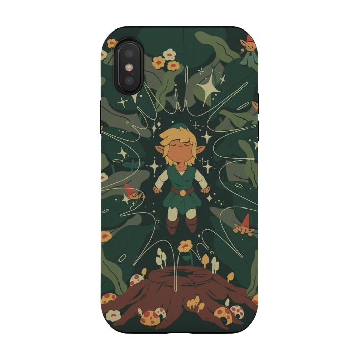 iPhone Xs / X StrongFit Minish Boy and Gnomes by Ilustrata