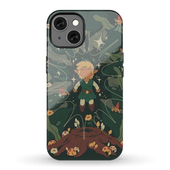 iPhone 13 StrongFit Minish Boy and Gnomes by Ilustrata