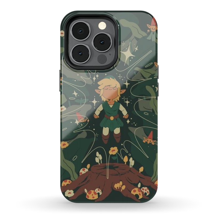 iPhone 13 pro StrongFit Minish Boy and Gnomes by Ilustrata