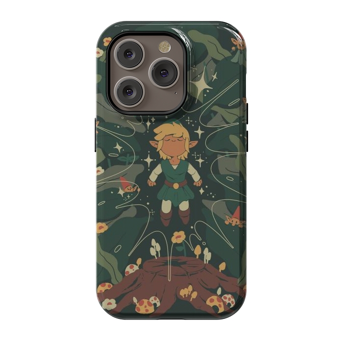 iPhone 14 Pro StrongFit Minish Boy and Gnomes by Ilustrata