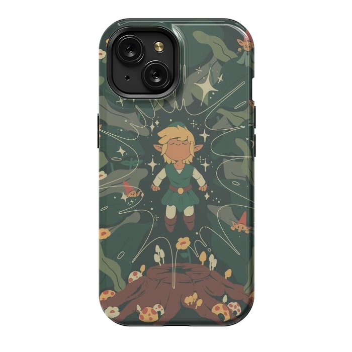 iPhone 15 StrongFit Minish Boy and Gnomes by Ilustrata