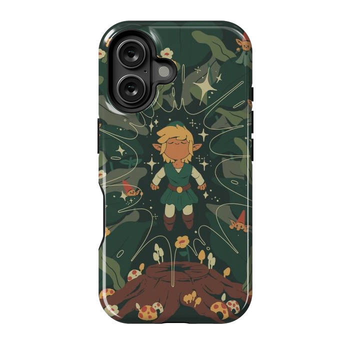 iPhone 16 StrongFit Minish Boy and Gnomes by Ilustrata