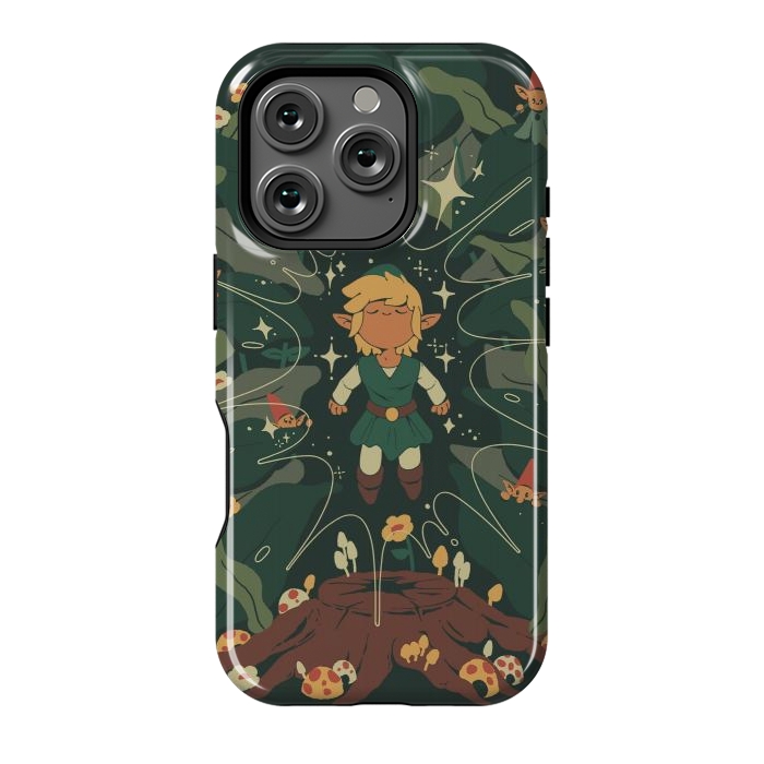 iPhone 16 Pro StrongFit Minish Boy and Gnomes by Ilustrata