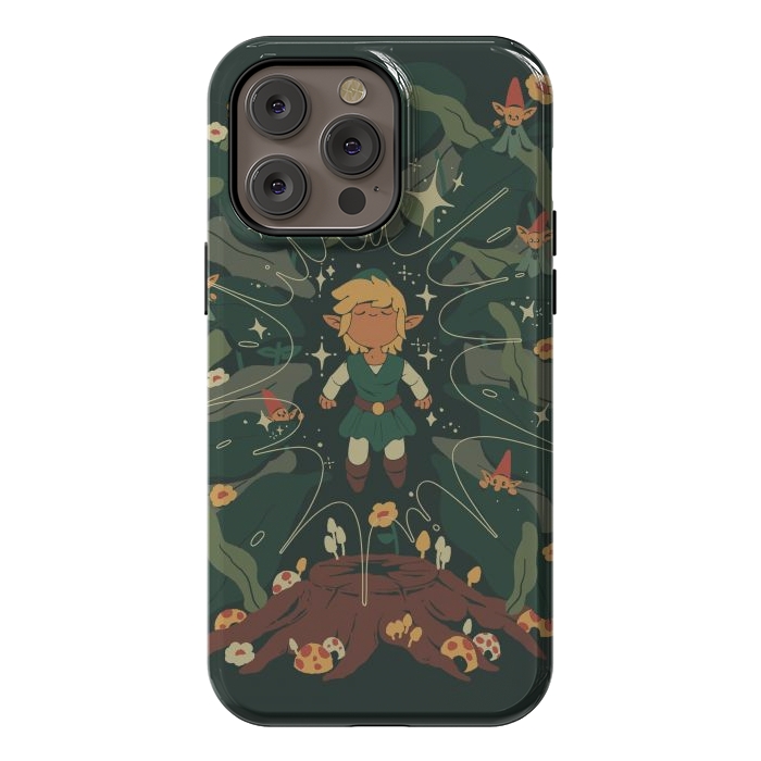 iPhone 14 Pro max StrongFit Minish Boy and Gnomes by Ilustrata