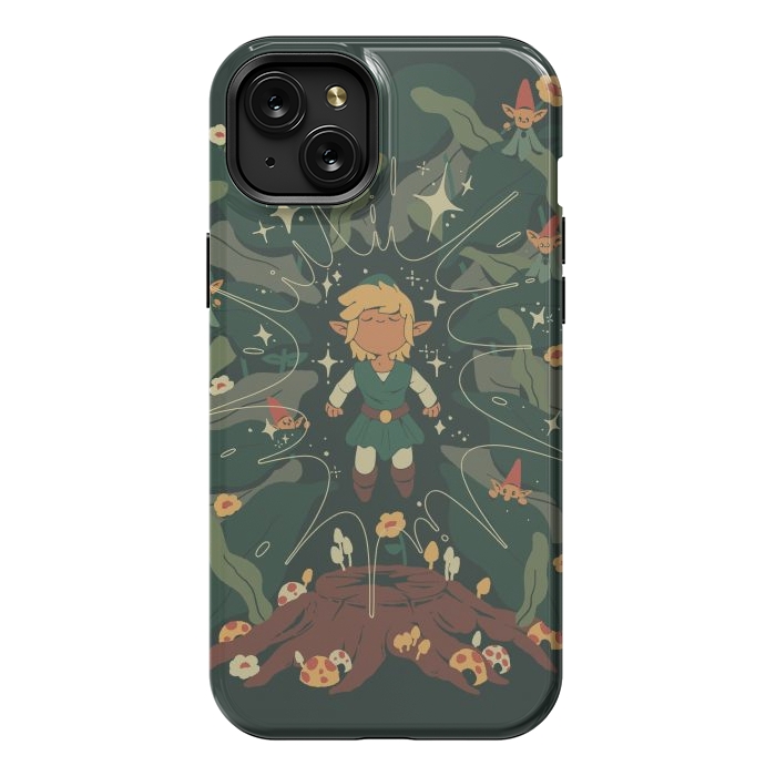 iPhone 15 Plus StrongFit Minish Boy and Gnomes by Ilustrata