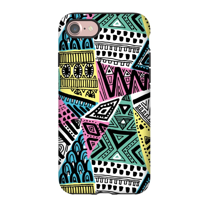 iPhone 7 StrongFit Tribal triangles by Laura Grant