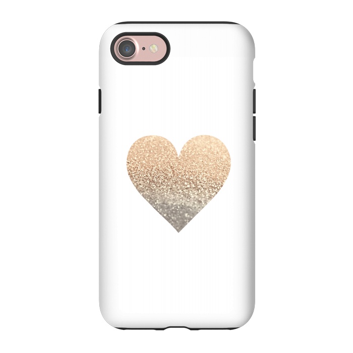 iPhone 7 StrongFit Gatsby Gold Heart by Monika Strigel