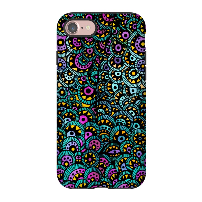 iPhone 7 StrongFit Peacock Tail by Pom Graphic Design