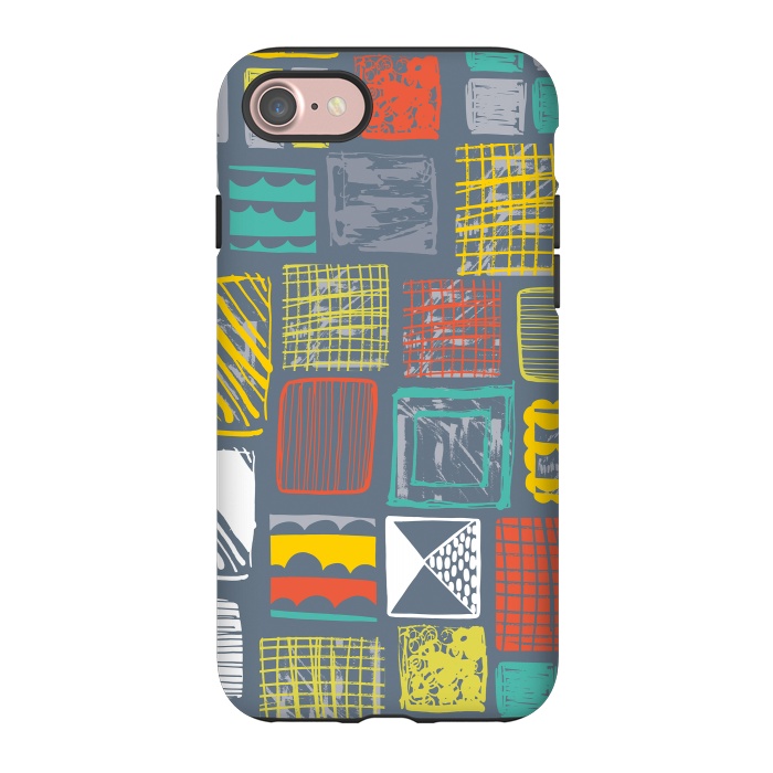 iPhone 7 StrongFit Square Metropolis Leaves by Rachael Taylor