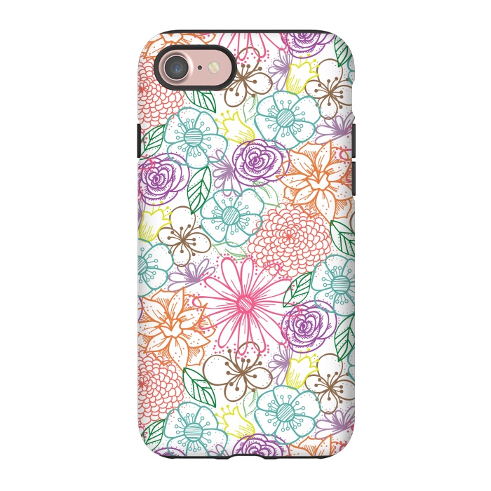iPhone 7 StrongFit Bright Floral by TracyLucy Designs