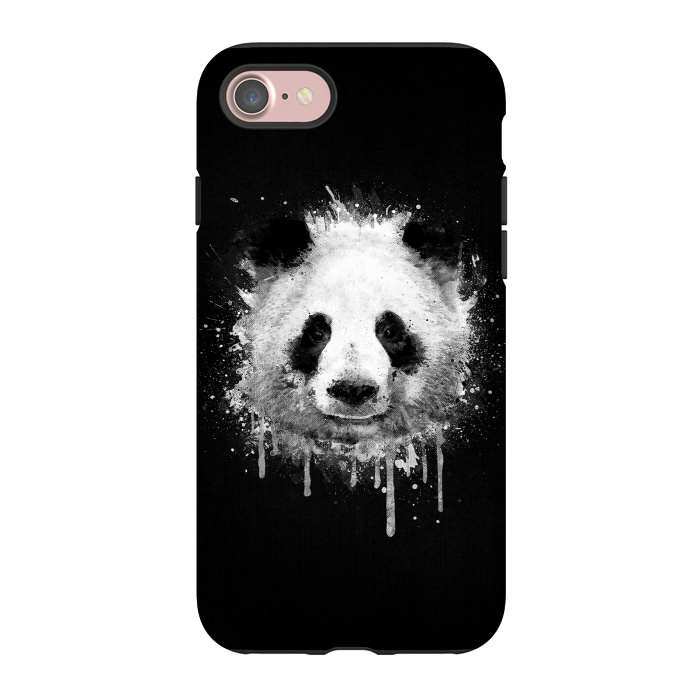 iPhone 7 StrongFit Panda Portrait in Black White by Philipp Rietz