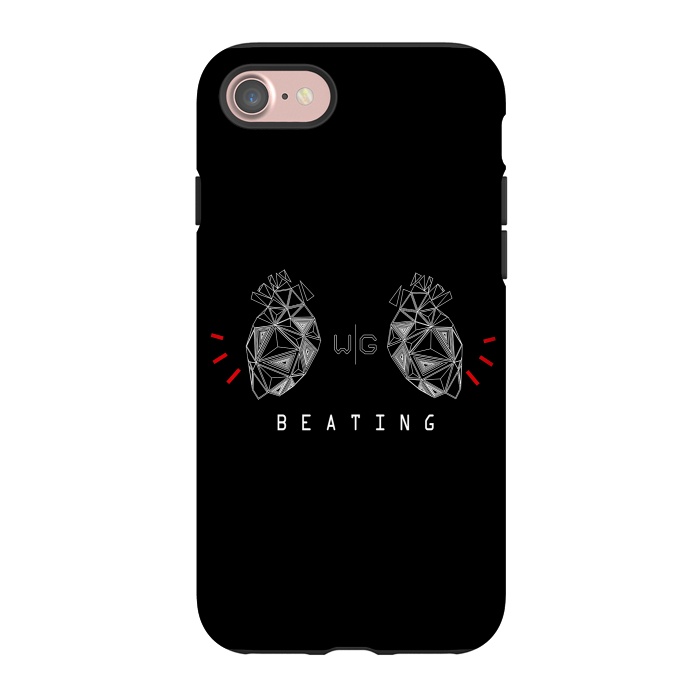 iPhone 7 StrongFit Hearts Black Capicúa by W-Geometrics