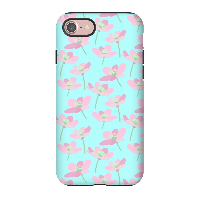 iPhone 7 StrongFit Pastel Floral by Leska Hamaty