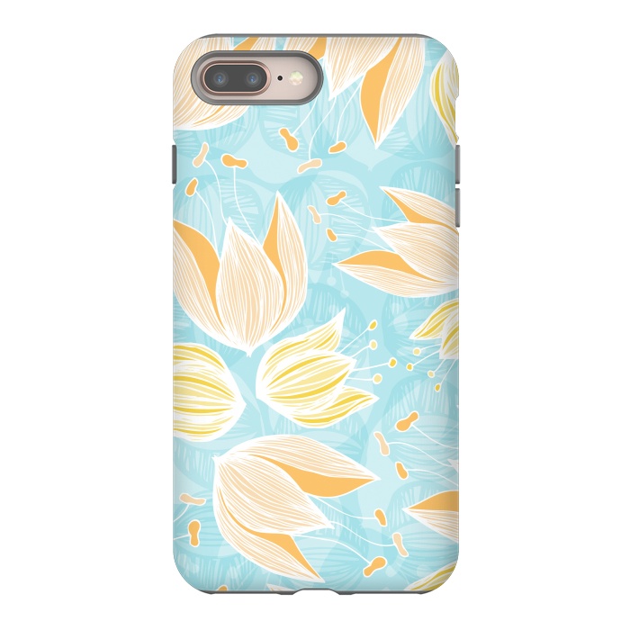 iPhone 7 plus StrongFit Blumen Blue by Anchobee