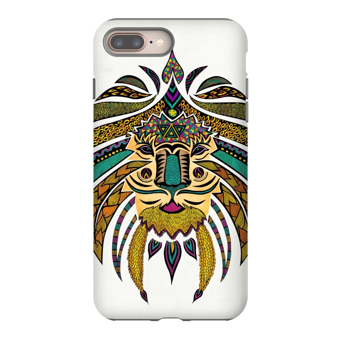 iPhone 7 plus StrongFit Emperor Tribal Lion by Pom Graphic Design