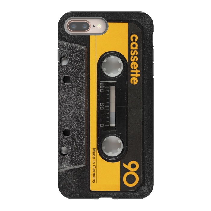 iPhone 7 plus StrongFit CASSETTE YELLOW by Diego Tirigall