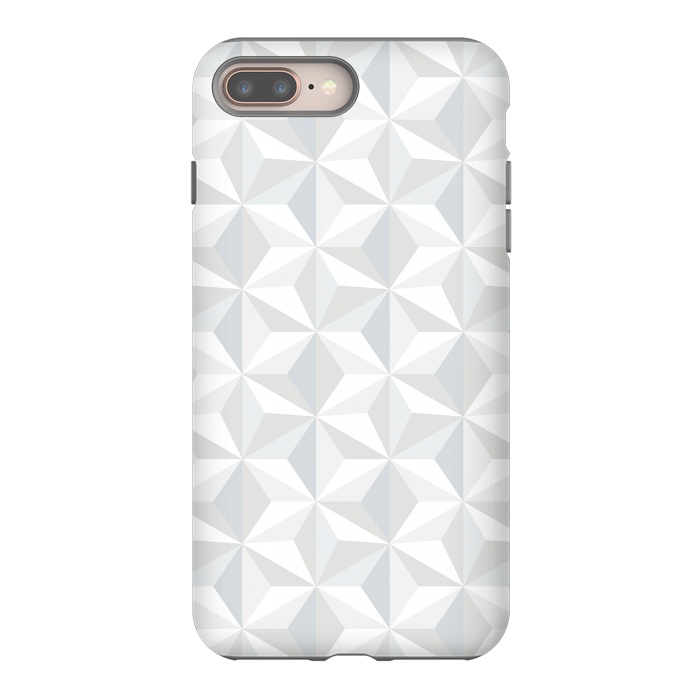 iPhone 7 plus StrongFit White Geometry by M.O.K.