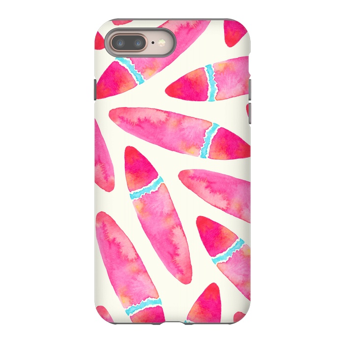 iPhone 7 plus StrongFit Pink Surf by Amaya Brydon